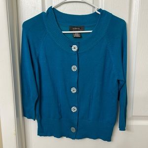 George by Mark Eisen blue cardigan